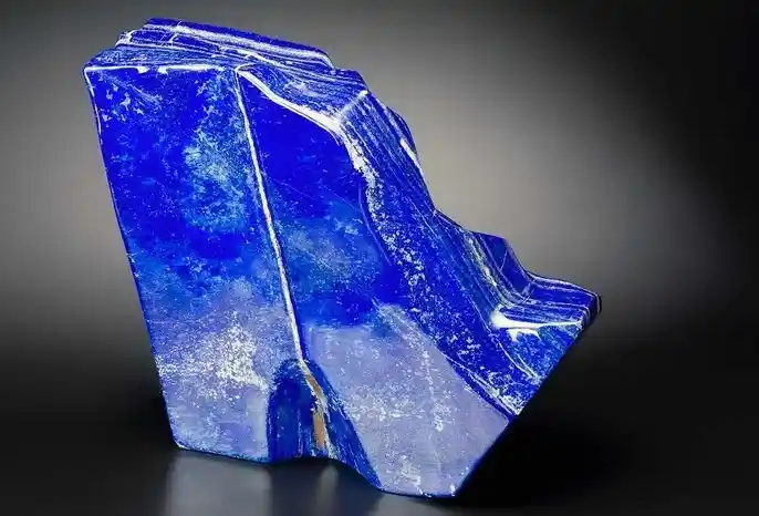 Blue lapis lazuli gemstone from Badakhshan